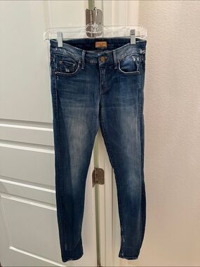 MOTHER Skinny Jeans in Dark Indigo Wash